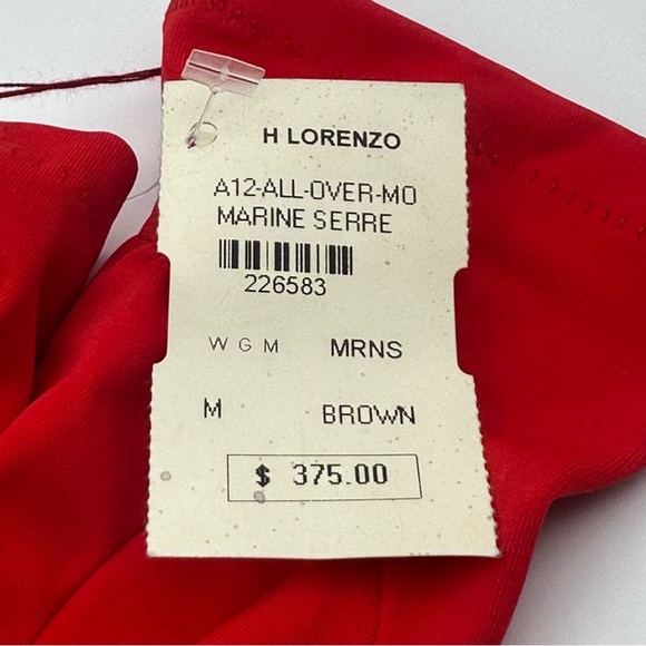 Marine Serre Gloves Red & Brown Color-block Moon M. New w/ Tags